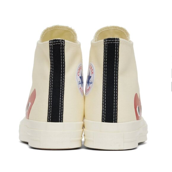 COMME des GARÇONS PLAY | Off-White Converse Edition Chuck 70 High Top Sneakers - Picture 2 of 5